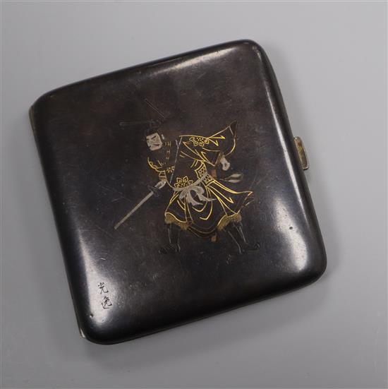 A Komai cigarette case, signed Nogawa Noboru